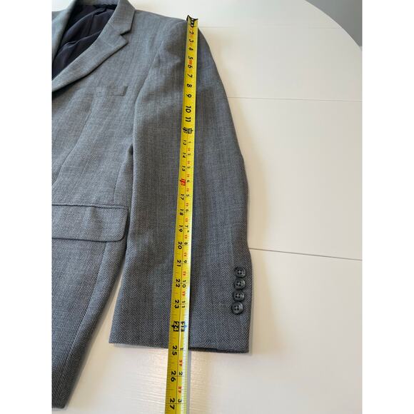 Jos. A. Bank 100% Wool Blazer Sport Coat Traveler Tailored Fit Gray Sz 46R - Picture 11 of 13